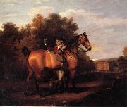 A Gentleman,Said to Be mr Richard Bendyshe with his Favorite Hunter in a Landscape Henry Walton